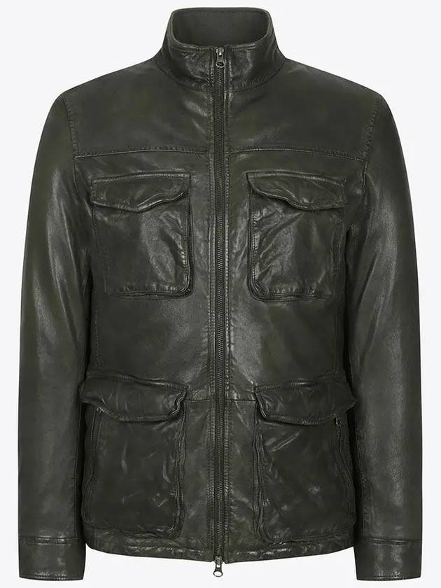 Italian mock neck pocket point sheepskin jacket ALJP125 - IKALOOOK - BALAAN 4