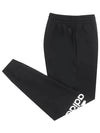 Essentials Fleece Tapered Cuff Big Logo Track Pants Black - ADIDAS - BALAAN 3