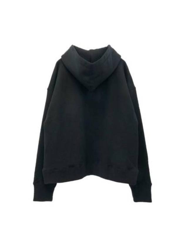 Women's Logo Cotton Zip Up Hoodie Black - JIL SANDER - BALAAN 3