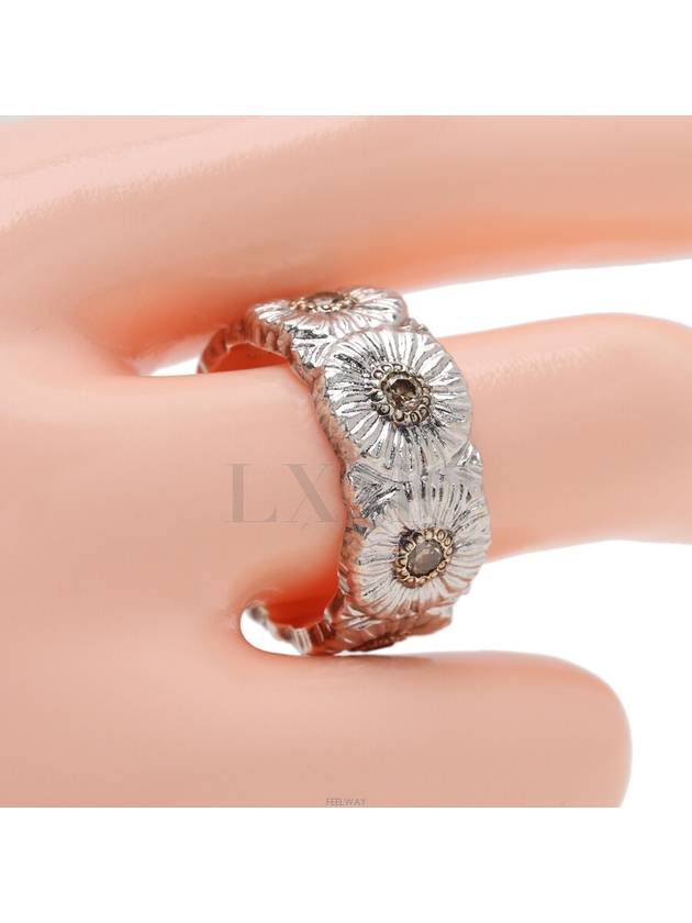 Blossom Fancy Diamond Silver Eternelle Ring No 61 - BUCCELLATI - BALAAN 8