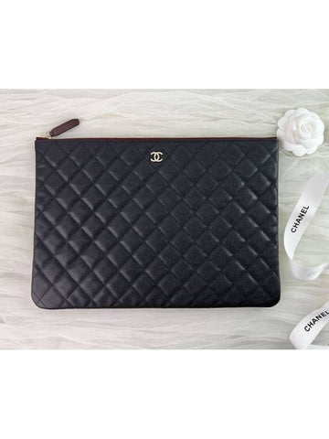 Classic Clutch New Large Black Caviar Gold Plated AP4022Y33352C3906 - CHANEL - BALAAN 1