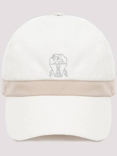 Front Embroidered Logo Ball Cap White - BRUNELLO CUCINELLI - BALAAN 2