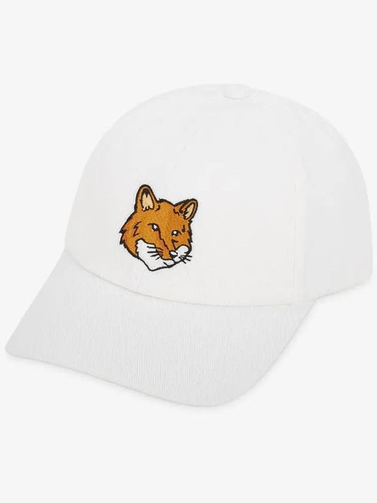 Men's Fox Head Embroidery White Ball Cap LM06103WW0087 WH - MAISON KITSUNE - BALAAN 2