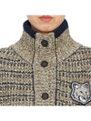 Bold Fox Head Crafty Cardigan Grey - MAISON KITSUNE - BALAAN 7