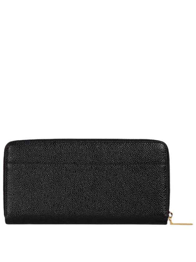 Grosgrain Tab Leather Continental Long Wallet Black - THOM BROWNE - BALAAN 3