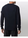 Men's Waffen Patch Round Neck Knit Top Navy - STONE ISLAND - BALAAN 4