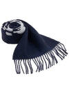 Lecharpe Fringe Logo Virgin Wool Muffler Navy - JACQUEMUS - BALAAN 11