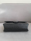 255 Chain Vintage Calfskin Ruthenium  Medium Flap Shoulder Bag Black - CHANEL - BALAAN 7