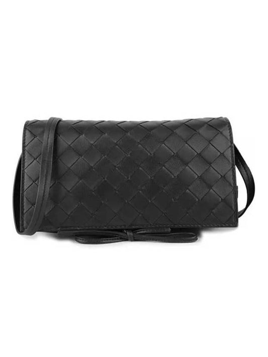 Intrecciato Mini Cross Bag Black - BOTTEGA VENETA - BALAAN 1