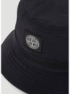 Logo Patch Bucket Hat Black - STONE ISLAND - BALAAN 4