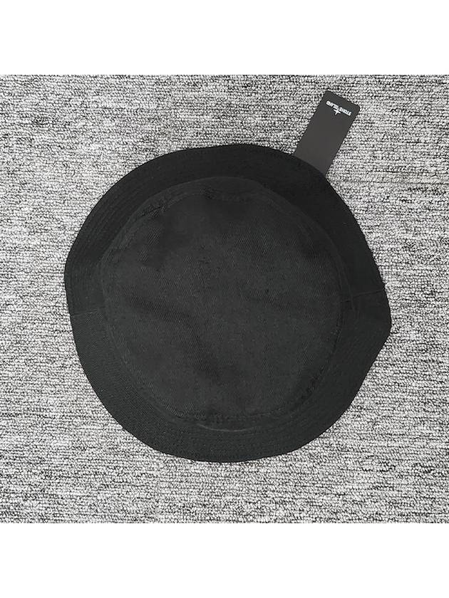 Compass Motif Bucket Hat Black - STONE ISLAND - BALAAN 6