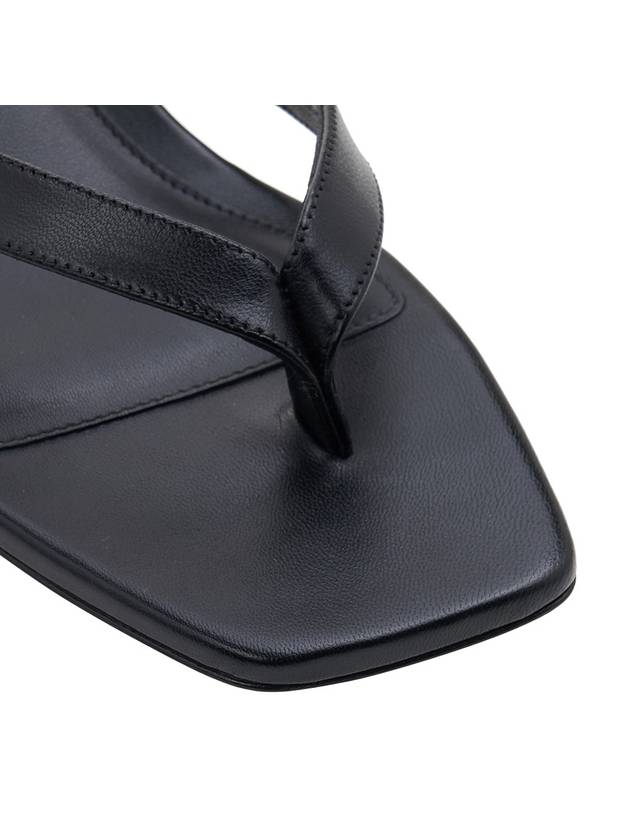 leather heel flip flops black - TOTEME - BALAAN 10