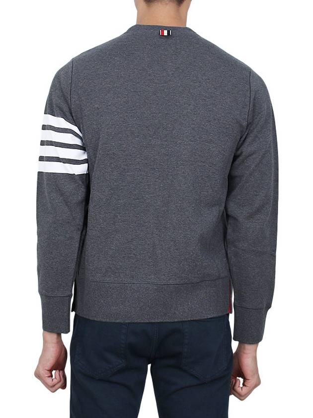 4 Bar Loopback Jersey Sweatshirt Dark Grey - THOM BROWNE - BALAAN 5