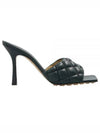 Quilted Nappa Sandal Heels Inkwell - BOTTEGA VENETA - BALAAN 2