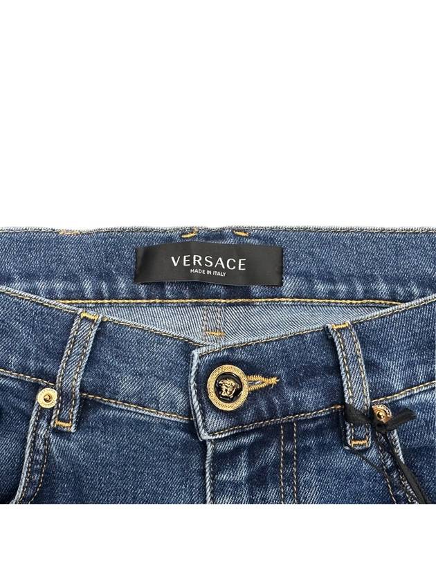 23FW Medusa pocket embroidery slim denim pants 1006078 1D030 - VERSACE - BALAAN 4