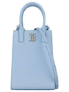 Micro Grainy Leather Francis Tote Bag Pale Blue - BURBERRY - BALAAN 2