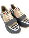 Vintage Check Suede Leather Sneakers Grey Archive Beige - BURBERRY - BALAAN 4