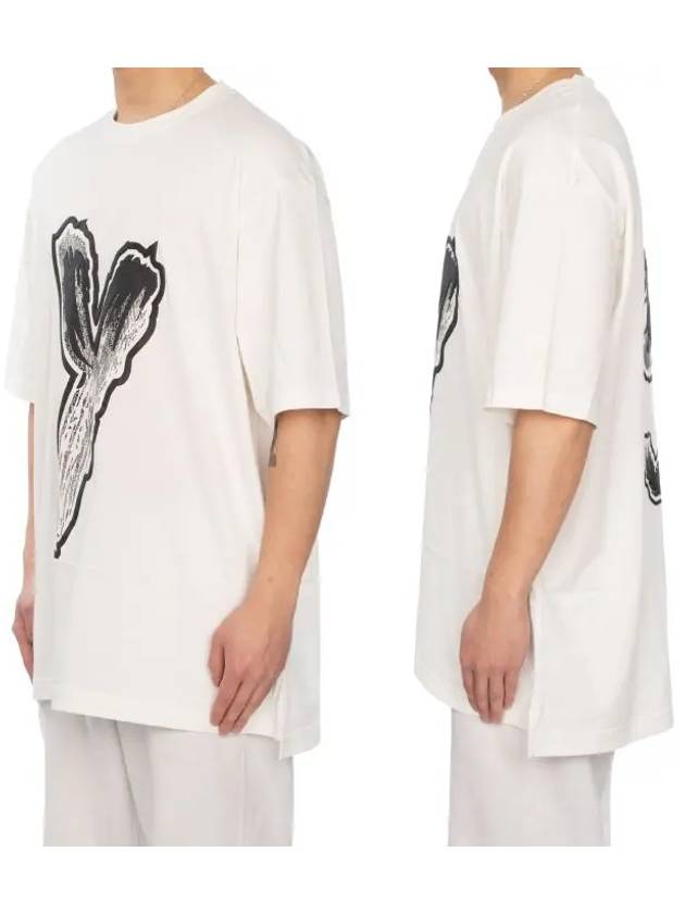 Graphic Logo Cotton Short Sleeve T-Shirt White - Y-3 - BALAAN 3