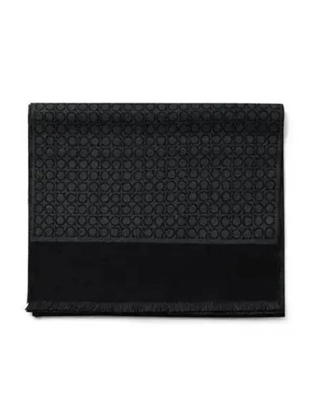 Gancini Muffler Black - SALVATORE FERRAGAMO - BALAAN 2