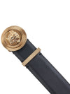 Medusa Logo Buckle Leather Belt Black - VERSACE - BALAAN 7