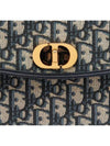 30 Montaine Avenue Oblique Jacquard Flap Pouch Bag Blue - DIOR - BALAAN 6