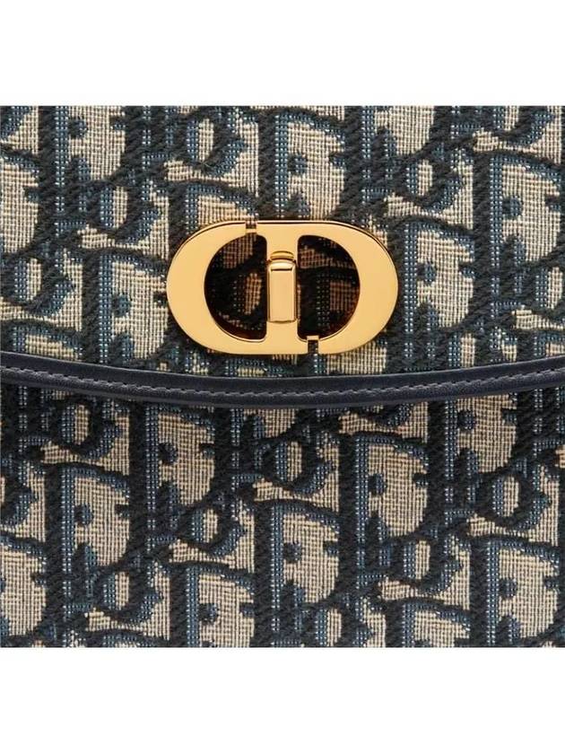 30 Montaine Avenue Oblique Jacquard Flap Pouch Bag Blue - DIOR - BALAAN 6