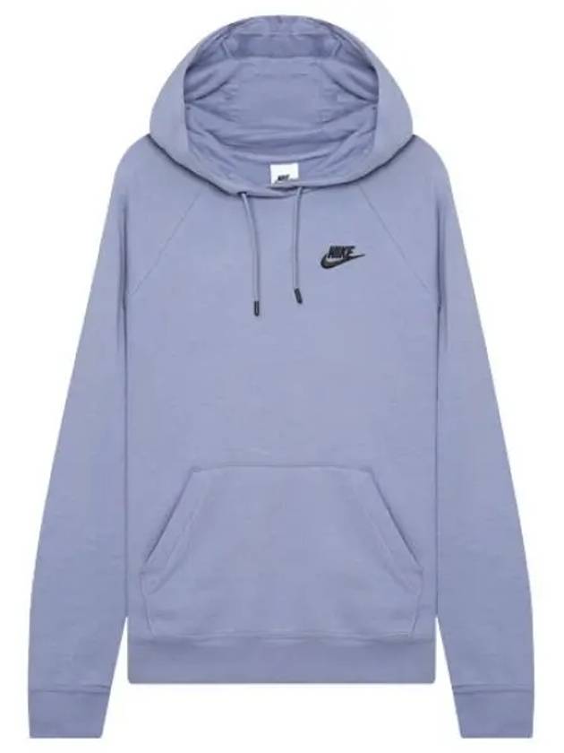 Women's Essential Fleece Hoodie Blue - NIKE - BALAAN 2