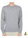 Crew Neck Wool Knit Top Grey - THEORY - BALAAN 2