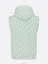 Oblique Motif Terry Fabric Sleeveless Hoodie Green - DIOR - BALAAN 7