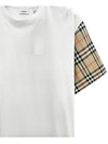 Vintage Check Sleeve Short Sleeve T-Shirt White - BURBERRY - BALAAN 4