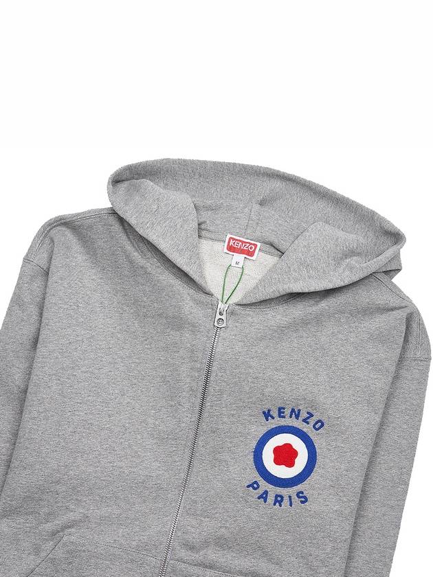 Mini Logo Hooded Zip Up Grey - KENZO - BALAAN 8