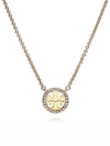 Miller Pave Logo Delicate Necklace Rose - TORY BURCH - BALAAN 3