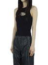 M Onerva Logo Plaque Cut Out Sleeveless Black - DIESEL - BALAAN 4