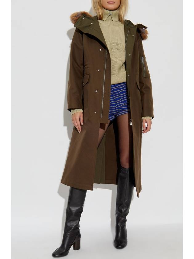 Faux Fur Trim Long Parka Loch - BURBERRY - BALAAN 4