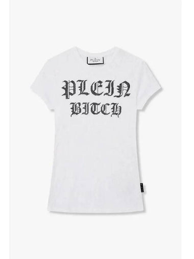 Women s Snake Pattern Logo T Shirt White - PHILIPP PLEIN - BALAAN 1