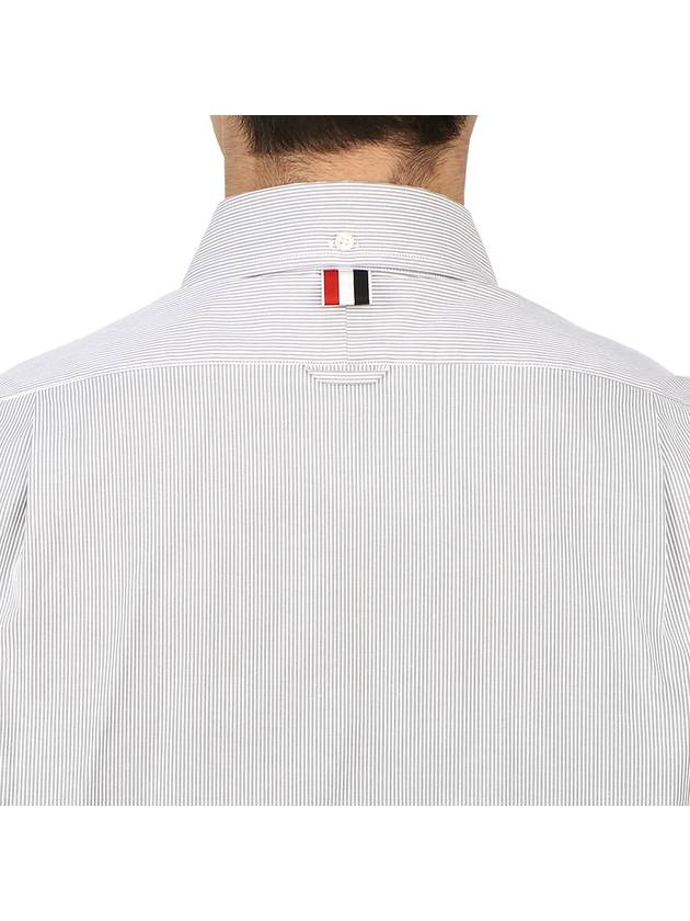 Men's Pincode Armband Short Sleeve Shirt Grey - THOM BROWNE - BALAAN 10