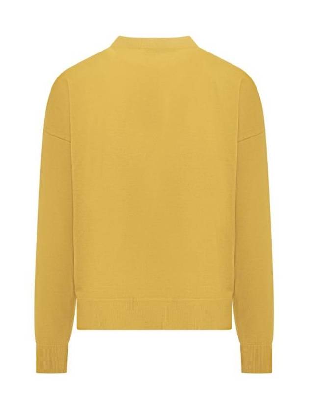 Logo Crew Neck Jumper Knit Top Yellow - JW ANDERSON - BALAAN 3