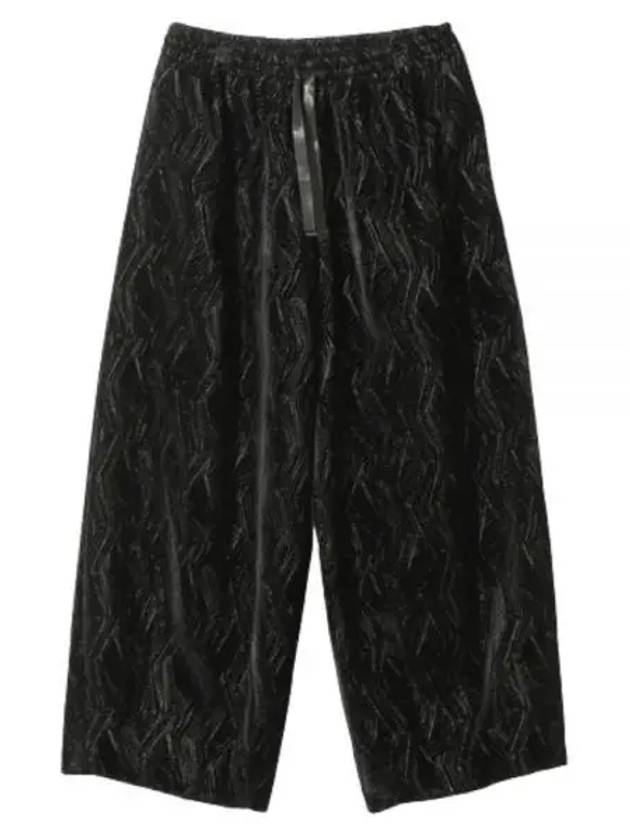 H.D.P. RCU Velvet Geometric Track Pants Black - NEEDLES - BALAAN 2