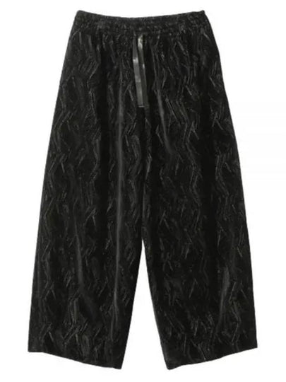 H.D.P. RCU Velvet Geometric Track Pants Black - NEEDLES - BALAAN 2