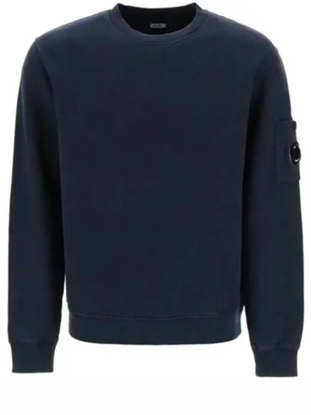 Brushed Emerized Diagonal Fleece Sweatshirt Navy - CP COMPANY - BALAAN 2