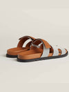 Chypre Canvas Calfskin Sandals Pronoir Natural - HERMES - BALAAN 3