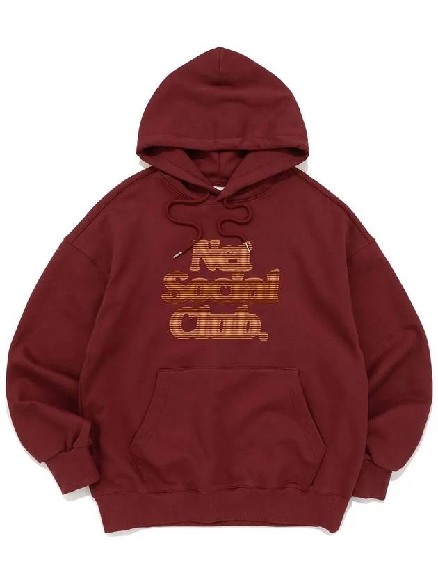 BLUR LOGO HOOD BURGUNDY - NET SOCIAL CLUB - BALAAN 1