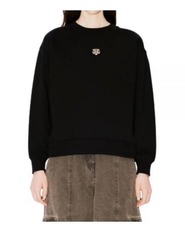 Lucky Tiger Embroidery Crew Neck Sweatshirt Black - KENZO - BALAAN 2