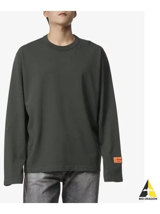 Logo Patch Long Sleeve T-Shirt Grey - HERON PRESTON - BALAAN 2