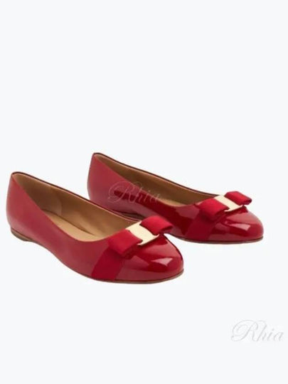 Women’s Varina Bellet Flats Red - SALVATORE FERRAGAMO - BALAAN 2