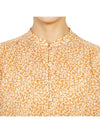 Women's Half Button Rami Cotton Blouse Mustard - VANESSA BRUNO - BALAAN 7