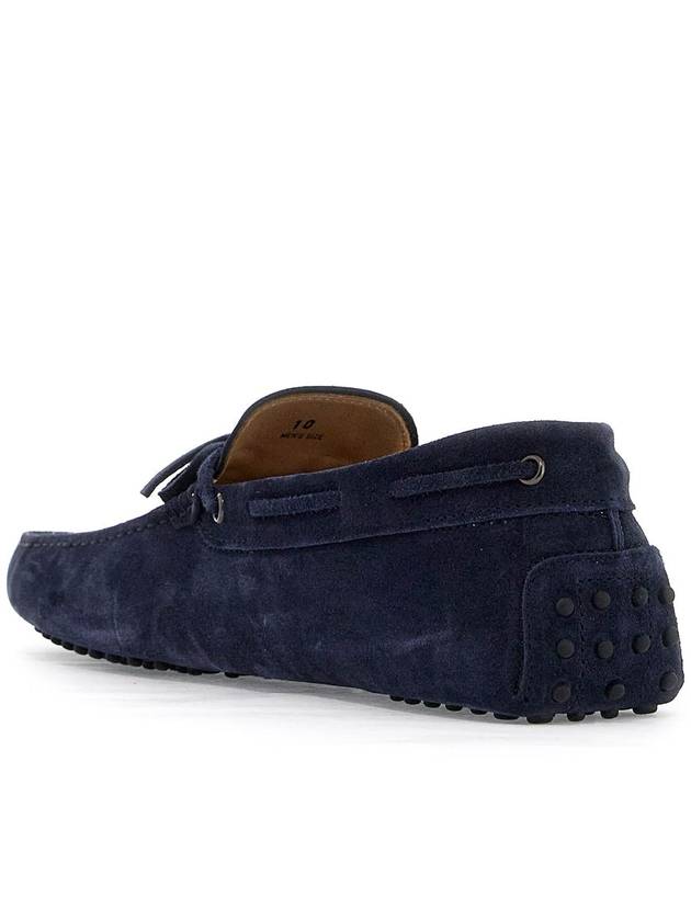 Men's Gommino Suede Driving Shoes Navy - TOD'S - BALAAN 4