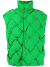 Intrecciato Weaving Padding Vest Green - BOTTEGA VENETA - BALAAN 1