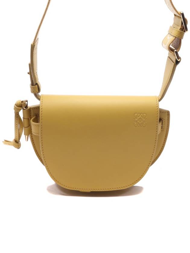 Mini Gate DualSoft Calfskin Cross Bag Dark Yellow - LOEWE - BALAAN 2