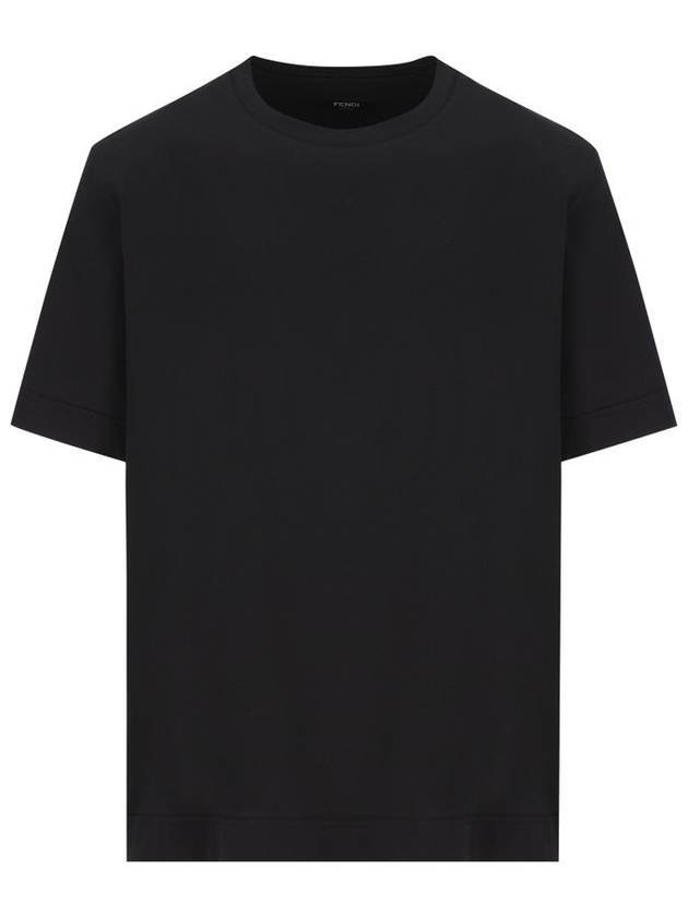 Staff Only Cotton Short Sleeve T-Shirt Black - FENDI - BALAAN 1